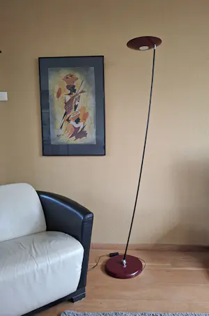 Hala - Vintage Hala Zeist rode vloerlamp, uplighter. Designer Herman Busquet kopen? Bied vanaf 275!