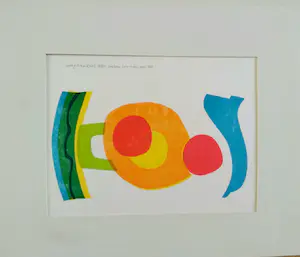 Peter Louman - (1940-2010) Abstracte, kleurrijke, vrolijke zeefdruk kopen? Bied vanaf 49!