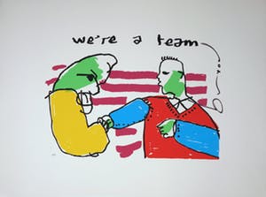 Herman Brood - Zeefdruk, We're a team kopen? Bied vanaf 120!