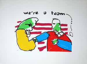 Herman Brood - Zeefdruk, We're a team verkocht voor € 120!