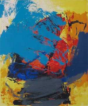 Robbert Fortgens - Zeefdruk, Vlag langs de Douro I - Ingelijst kopen? Bied vanaf 35!