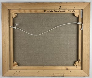 Henk Lassche - olieverf op doek - 'Fjordenlandschap' - 2003 (INGELIJST) kopen? Bied vanaf 1200!