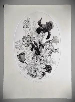 Dick Stolwijk - Grote realistische - eigen druk - Ets "Voorjaar" - potloodgesigneerd kopen? Bied vanaf 1!