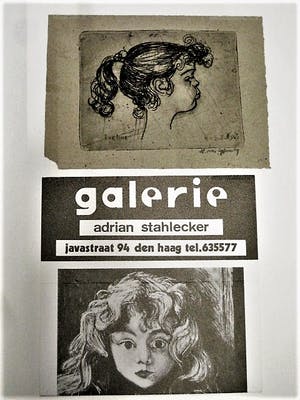 Hans van Efferen - Delicate E.A. Ets "Eveline" expositie 1969 galerie Adrian Stahlecker kopen? Bied vanaf 30!