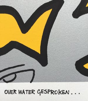 Peter Louman - Zeefdruk “over water gesproken” gesigneerd kopen? Bied vanaf 25!