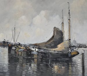Niet of onleesbaar gesigneerd - Havengezicht kopen? Bied vanaf 10!