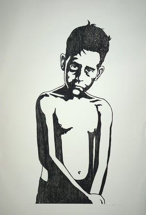 Mariska van Duffelen - Houtsnede, Zonder titel kopen? Bied vanaf 1!