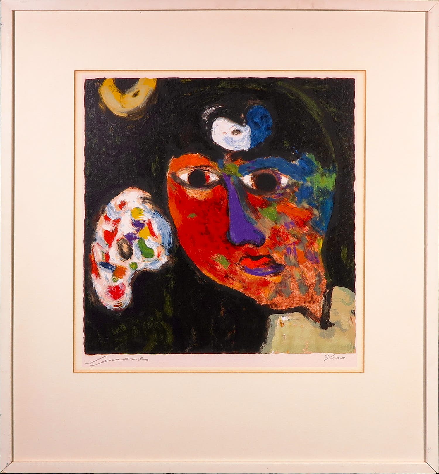 Eugène Brands - Litho, Painter - Ingelijst verkocht voor € 250!