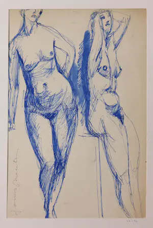 Janus Nuiten - Verschillende technieken, Lot van 39 schetsen van figuren kopen? Bied vanaf 100!