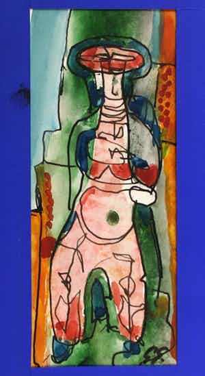 Gerard Grassere - Abstract figuur verkocht voor € 25!