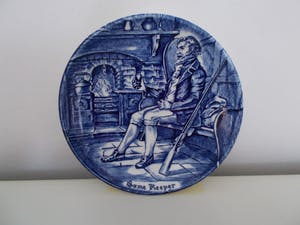 Wedgwood - Set van 6 bordjes (Flow Blue Small Tradesman). kopen? Bied vanaf 10!
