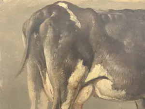 Anton Mauve (sr.) - olieverfstudie van een koe kopen? Bied vanaf 150!