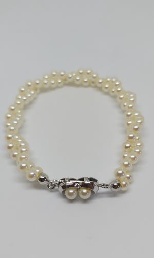 Zoetwaterparel Armband met zilver slotje 835, 18,9 cm lang kopen? Bied vanaf 55!