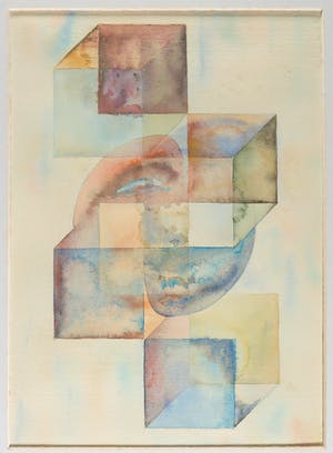 Piet van Mook - Aquarel, Geometrische Compositie kopen? Bied vanaf 45!