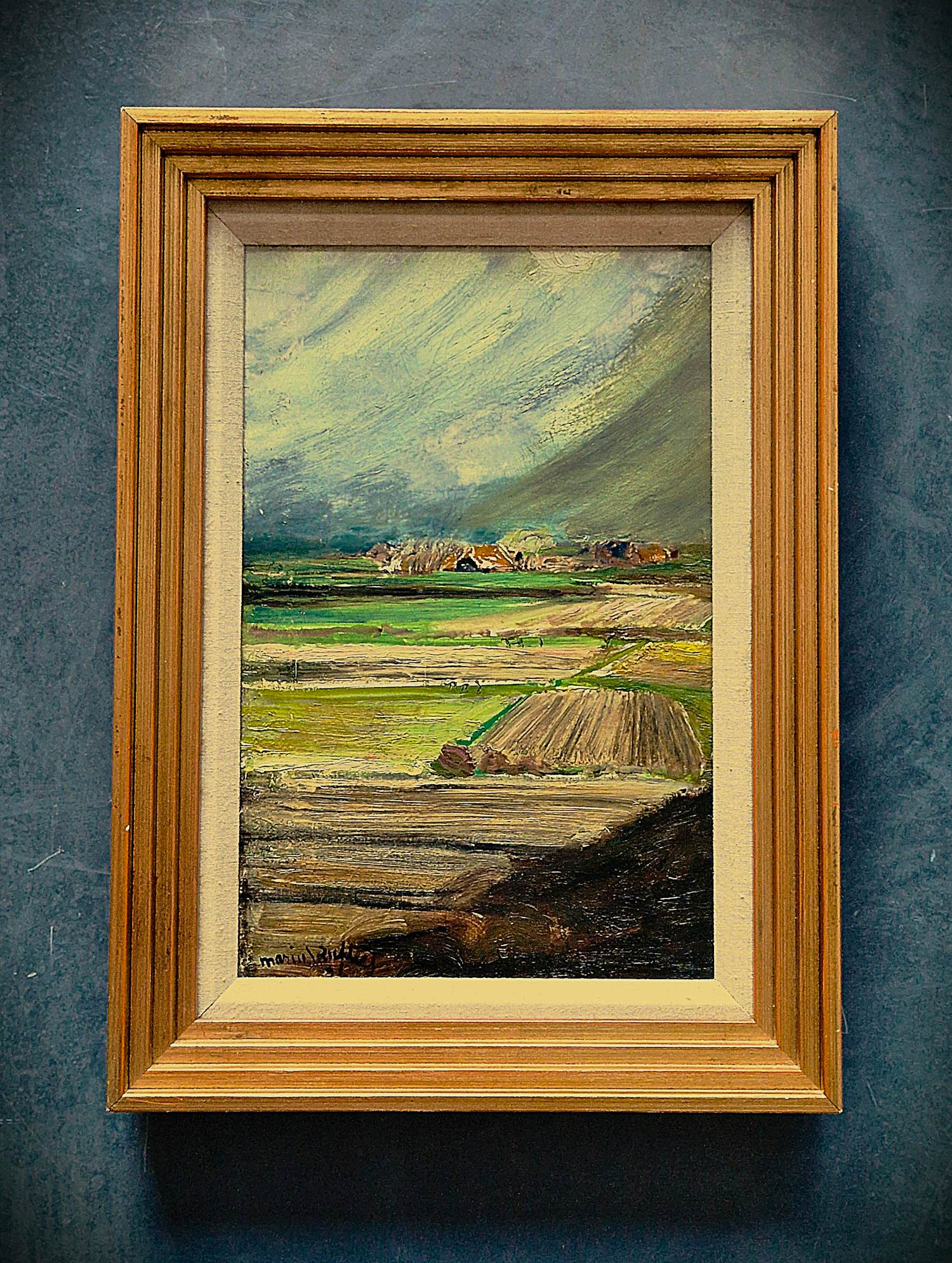 Marius Richters - Fraai omstreeks 1930 geschilderd olieverf "naderende zomerstorm" gesigneerd kopen? Bied vanaf 437!