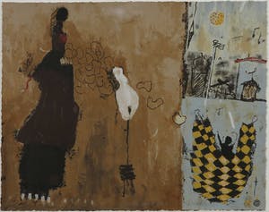 Liesbeth Rahder - Zeefdruk, In the mood for II - Ingelijst kopen? Bied vanaf 50!