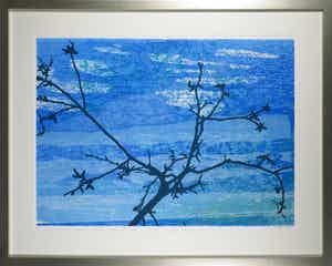 Nantsje Vonk-Rienstra - Zeefdruk, Winterslaap - Ingelijst (Groot) verkocht voor € 35!