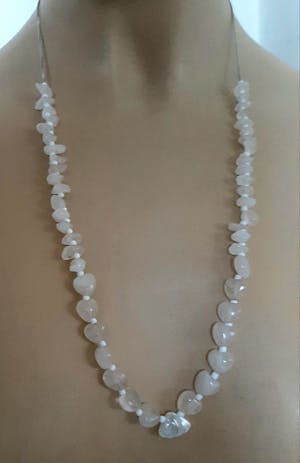 Curiosa - Collier Rozenkwarts, zilver 925, parelmoer kopen? Bied vanaf 1!