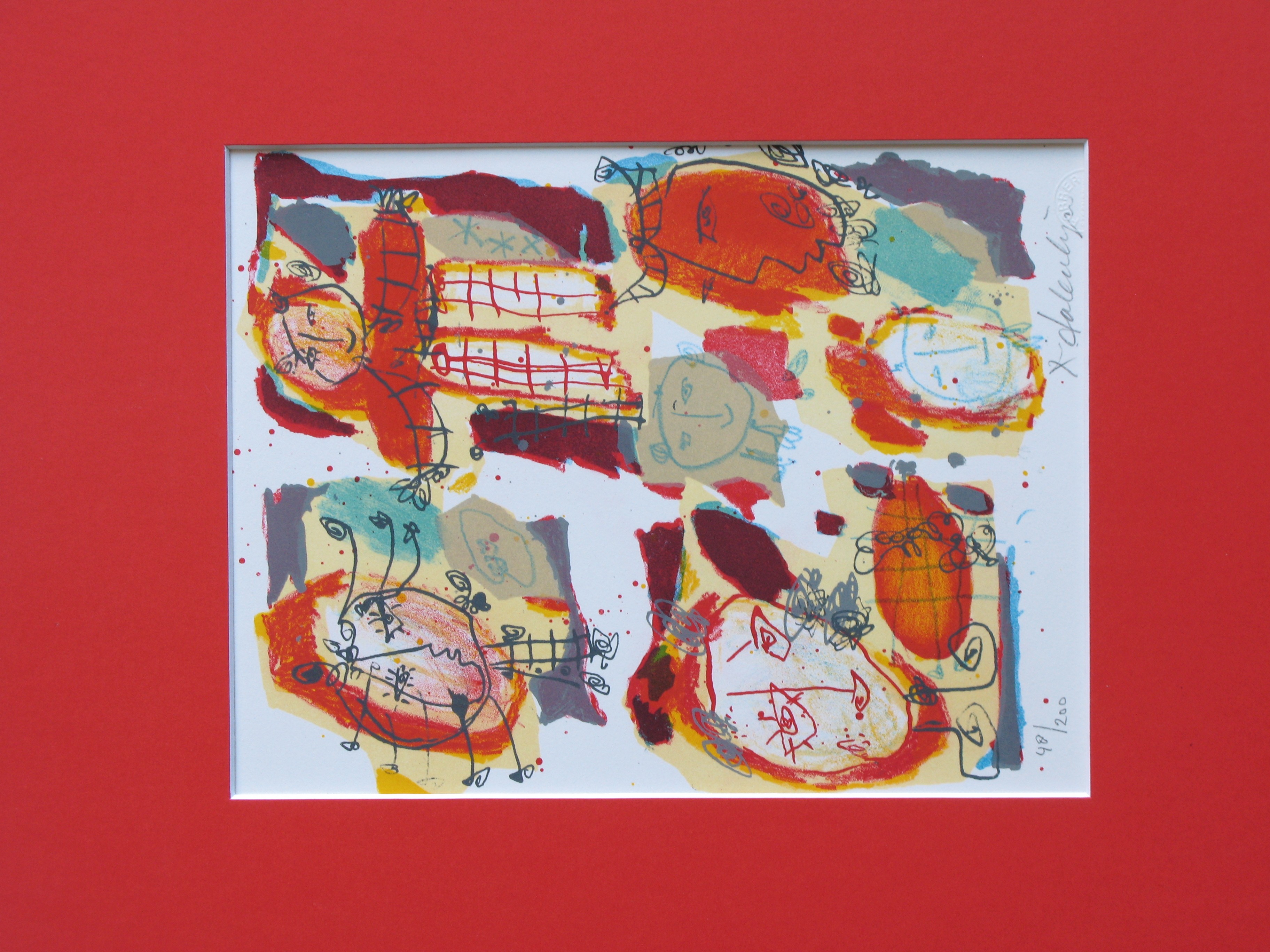 Kees Salentijn - abstract werk met portretten verkocht voor € 25!