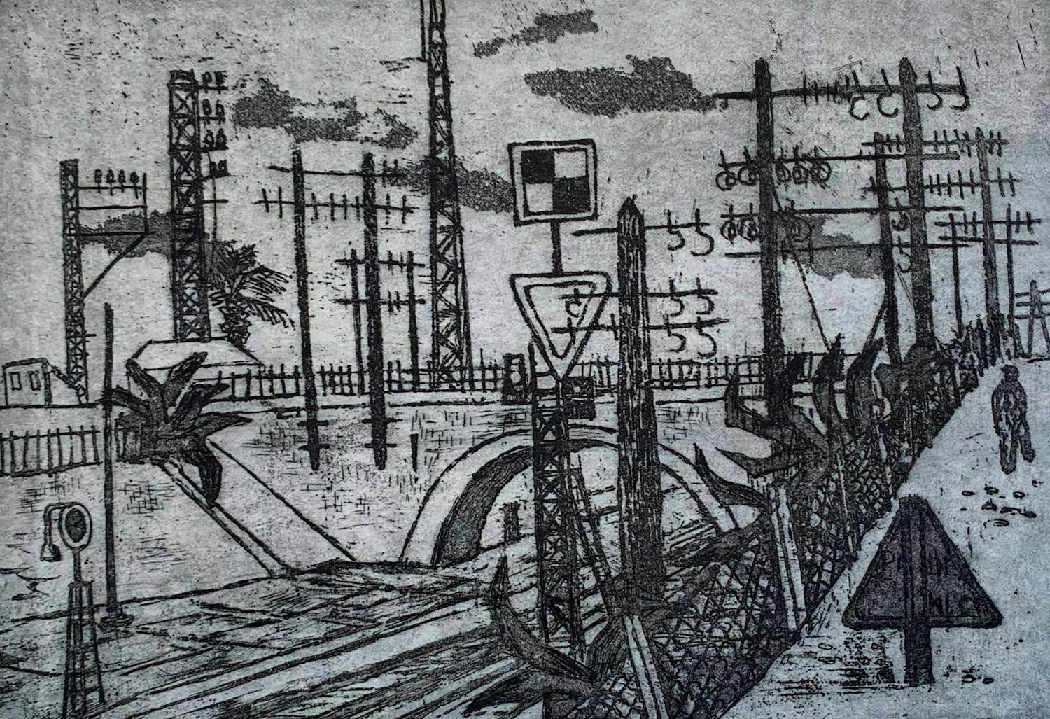 Jos van den Berg - Ets: Zuid - Frankrijk(Antibes) - 1964 kopen? Bied vanaf 39!