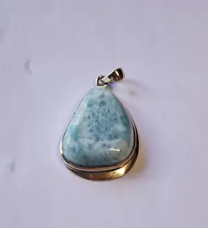 Nieuwe Unieke hanger  925 sterling zilver met een Larimar edelsteen. kopen? Bied vanaf 65!