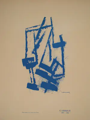 Georges Jules Henri Carrey - Composition abstrait - 1953 - Originele lithografie kopen? Bied vanaf 70!