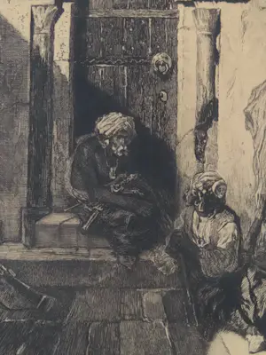 Carel Lodewijk Dake sr. - Oosterse Poort met wachters kopen? Bied vanaf 50!