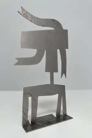 Klaas Gubbels - stalen sculptuur | 'Nieuwjaarswens 2022' kopen? Bied vanaf 1!