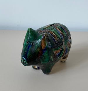 Niet of onleesbaar gesigneerd - Workumer Kerfsnij Aardewerken Spaarvarken kopen? Bied vanaf 1!