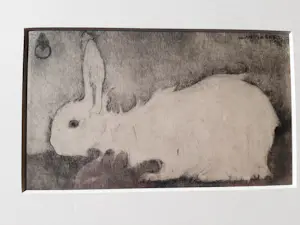 Jan Mankes - Originele Heliogravure, Wit konijntje 1923 kopen? Bied vanaf 120!