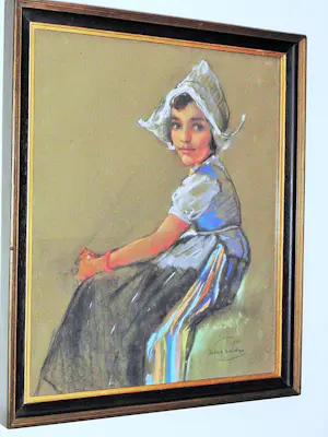 Charles Bisschops - Pastel - Portret van Janine kopen? Bied vanaf 275!