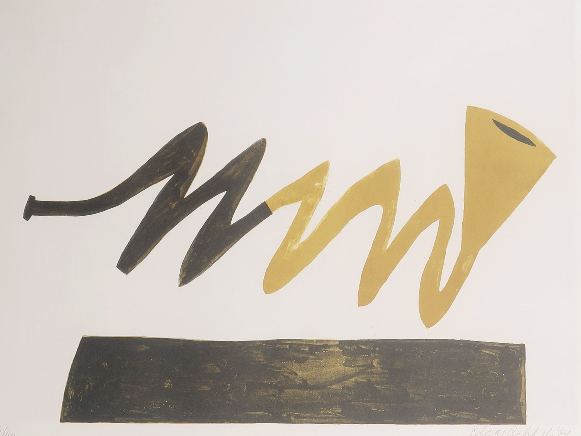 Klaas Gubbels - Litho, Blaasinstrument - Ingelijst kopen? Bied vanaf 220!