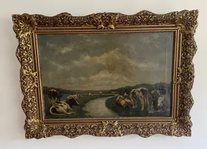 Niet of onleesbaar gesigneerd - Hollands landschap kopen? Bied vanaf 1!
