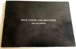 John Baldessari - FOUR EVENTS AND REACTIONS vendu pour 60€ !