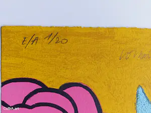 Corneille - 1993 - Vogelperspectief over de klokkentoren van Amsterdam. Gesigneerd E/A kopen? Bied vanaf 195!