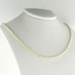 14k bicolour gouden slot aan een parel collier - kopen? Bied vanaf 150!