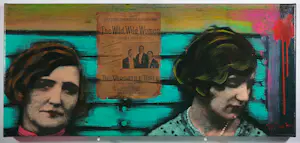 Crail Moansburg - Acryl/ gemengde technieken op doek, The wild women kopen? Bied vanaf 150!