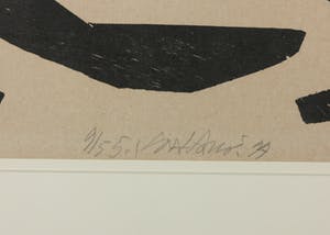 Carel Visser - Houtsnede, Z.T. Vogel - Ingelijst kopen? Bied vanaf 120!