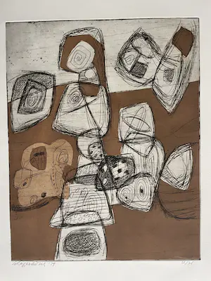 Gerard Schaperkotter - Ets en aquatint, Z.T. Abstracte compositie kaufen? Bieten Sie von 10!