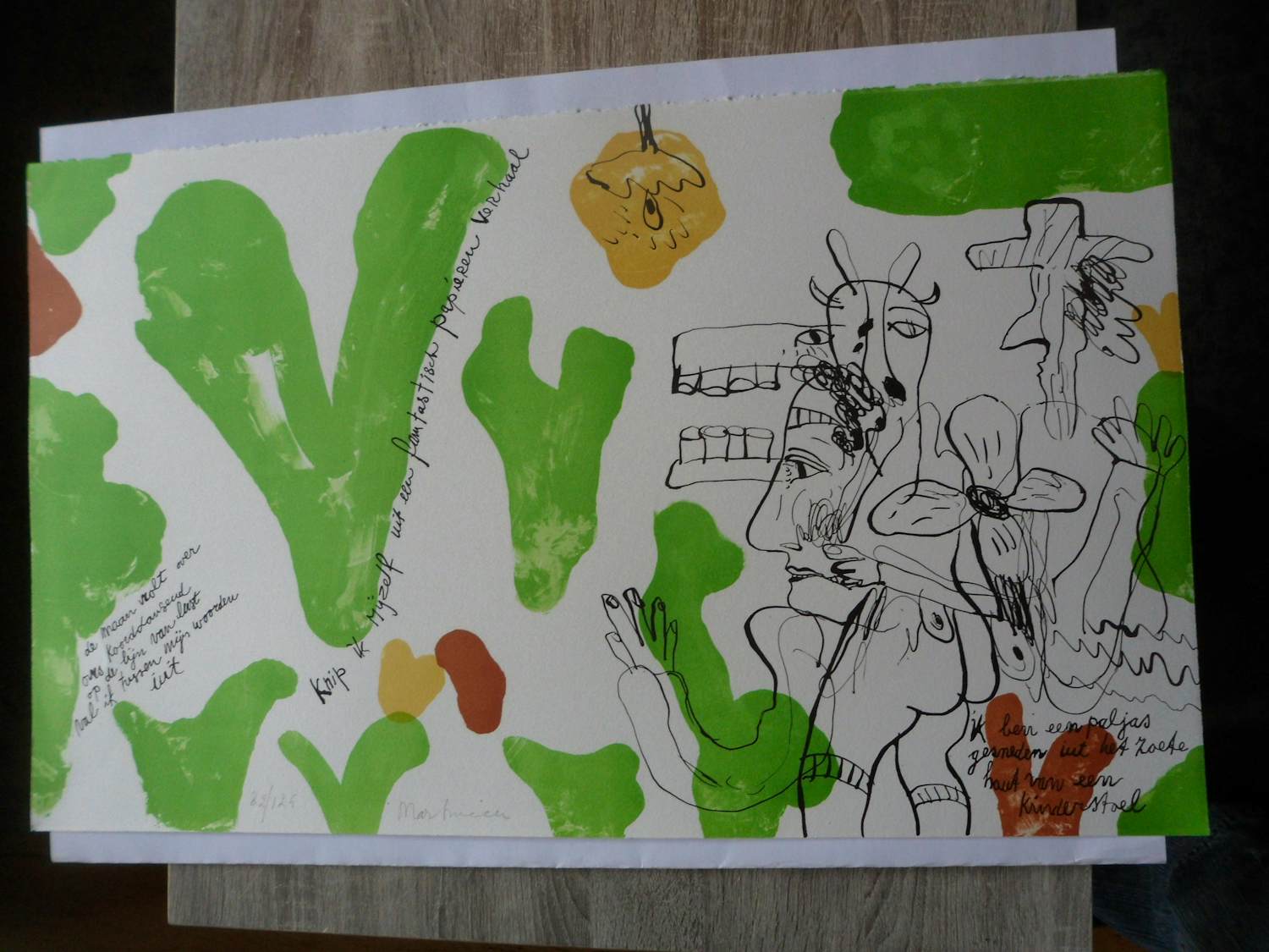 Anton Martineau - Zeefdruk, titel, "Poetry of a dual talent". kopen? Bied vanaf 35!