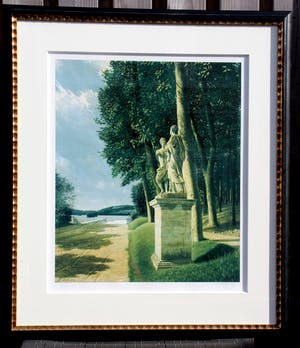 Carel Willink - Kleuren litho: Beelden in het park- 1952 (prachtige lijst!) kopen? Bied vanaf 299!