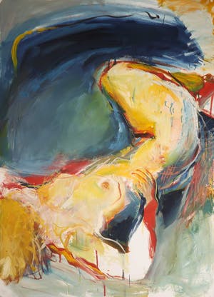 Franscz Witte - Olieverf op papier, Naakt (Groot) kopen? Bied vanaf 90!