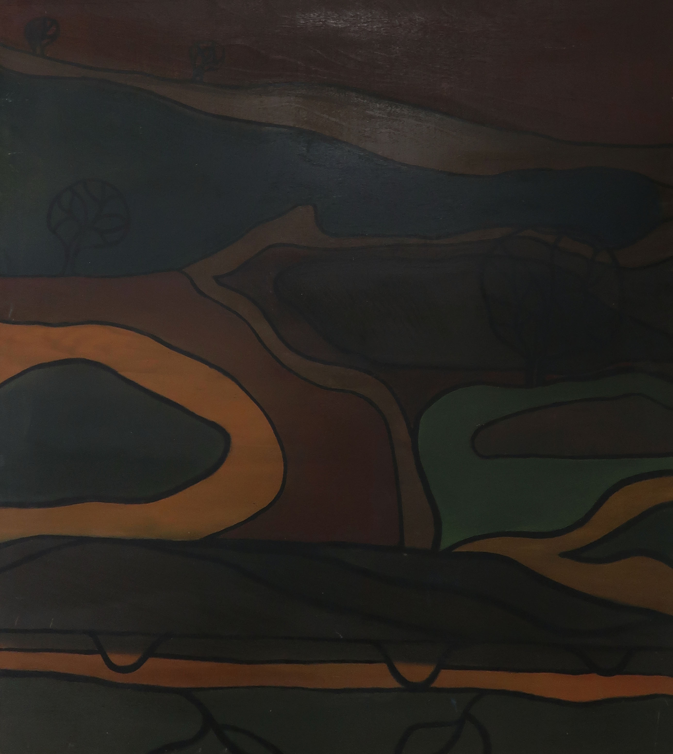 Frits Anton van der Horst - Acryl op board, Landschap - Ingelijst (Zeer groot) kopen? Bied vanaf 80!