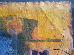 Theo Koster - Five (zeefdruk en collage in luxe lijst) kopen? Bied vanaf 1!