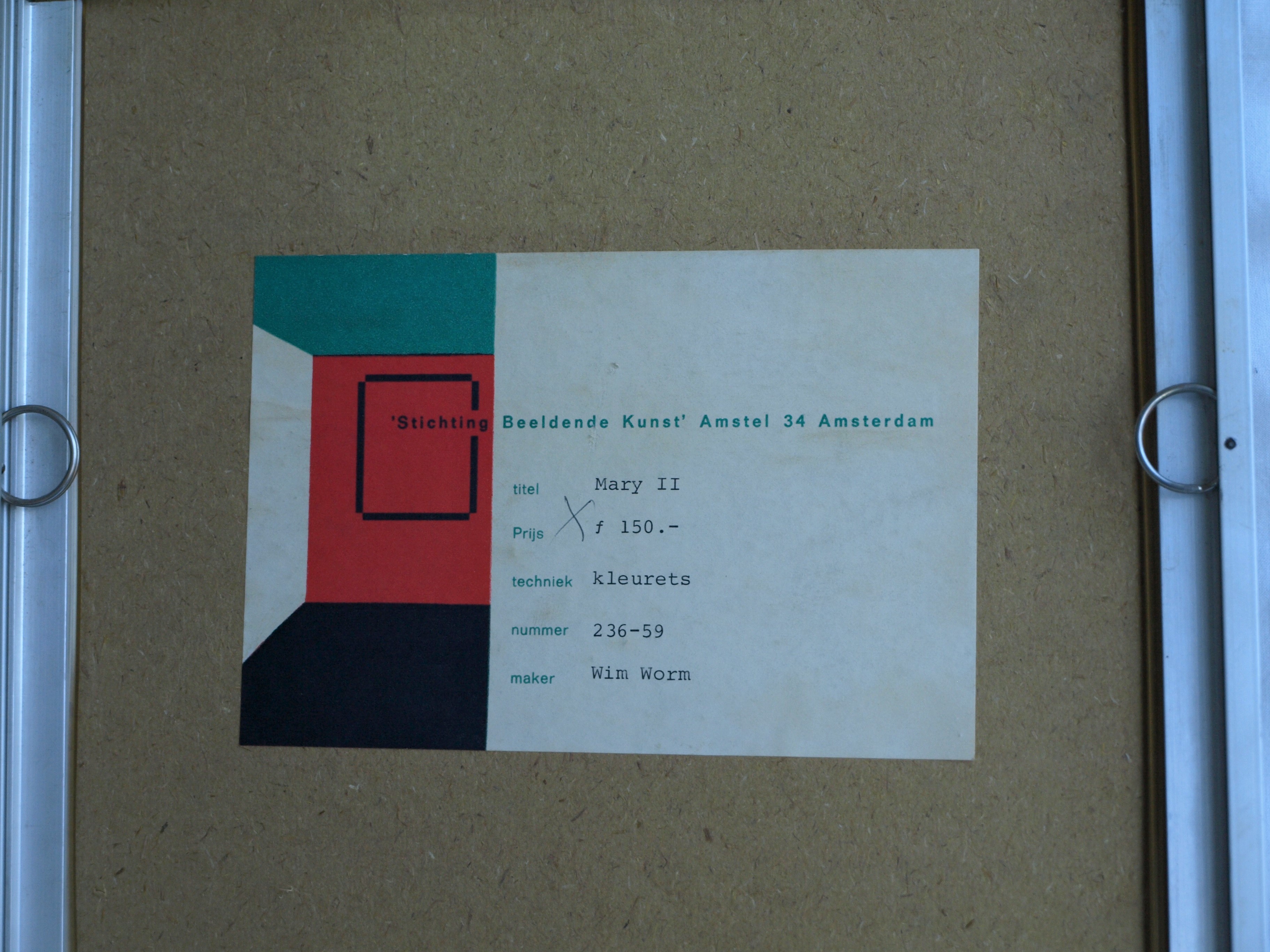 Wim Worm - Ets , Mary II, Aan tafel – gesigneerd en ingelijst – 1971  kopen? Bied vanaf 25!