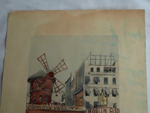 Niet of onleesbaar gesigneerd - Aquarel , “Moulin Rouge in Parijs” – gesigneerd - 1930 kopen? Bied vanaf 10!