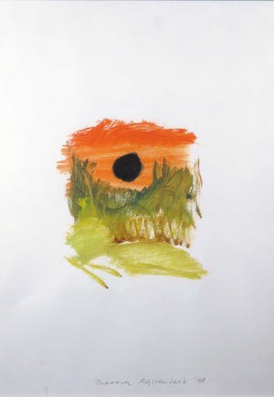 Threes Rijssenbeek - Acryl op papier, Zonder titel - Ingelijst kopen? Bied vanaf 35!