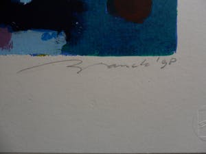 Willem Brauck - Zeefdruk, Titel, "Touch Stone". kopen? Bied vanaf 50!