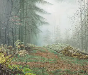 Rob Stoffer - Olieverf op doek, Boslandschap - Ingelijst kopen? Bied vanaf 50!