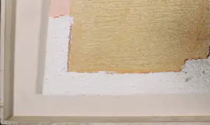 Helma Dietz - Collage op paneel, Abstracte compositie in wit en bruin - Ingelijst kopen? Bied vanaf 50!